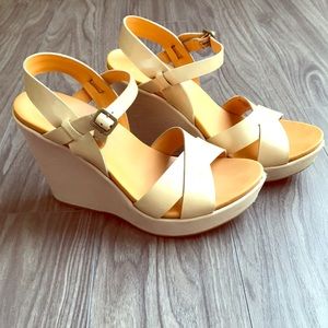Kork-Ease nude wedges - size 8